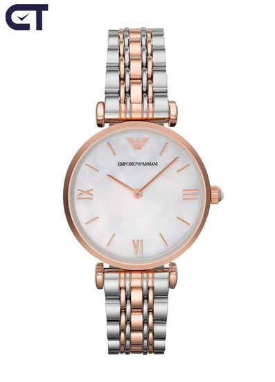 Emporio Armani AR1683 Dress женские наручные часы — перламутровый циферблат и двухцветное оформление