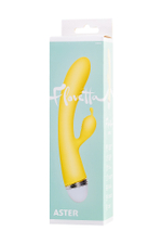 Вибратор с клиторальным стимулятором Flovetta Iris желтый 22 см