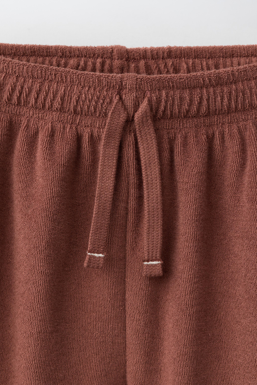 ZARA X PUKAS ШОРТЫ PUKAS SURF ИЗ МАХРОВОЙ ТКАНИ, КОРИЧНЕВЫЙ