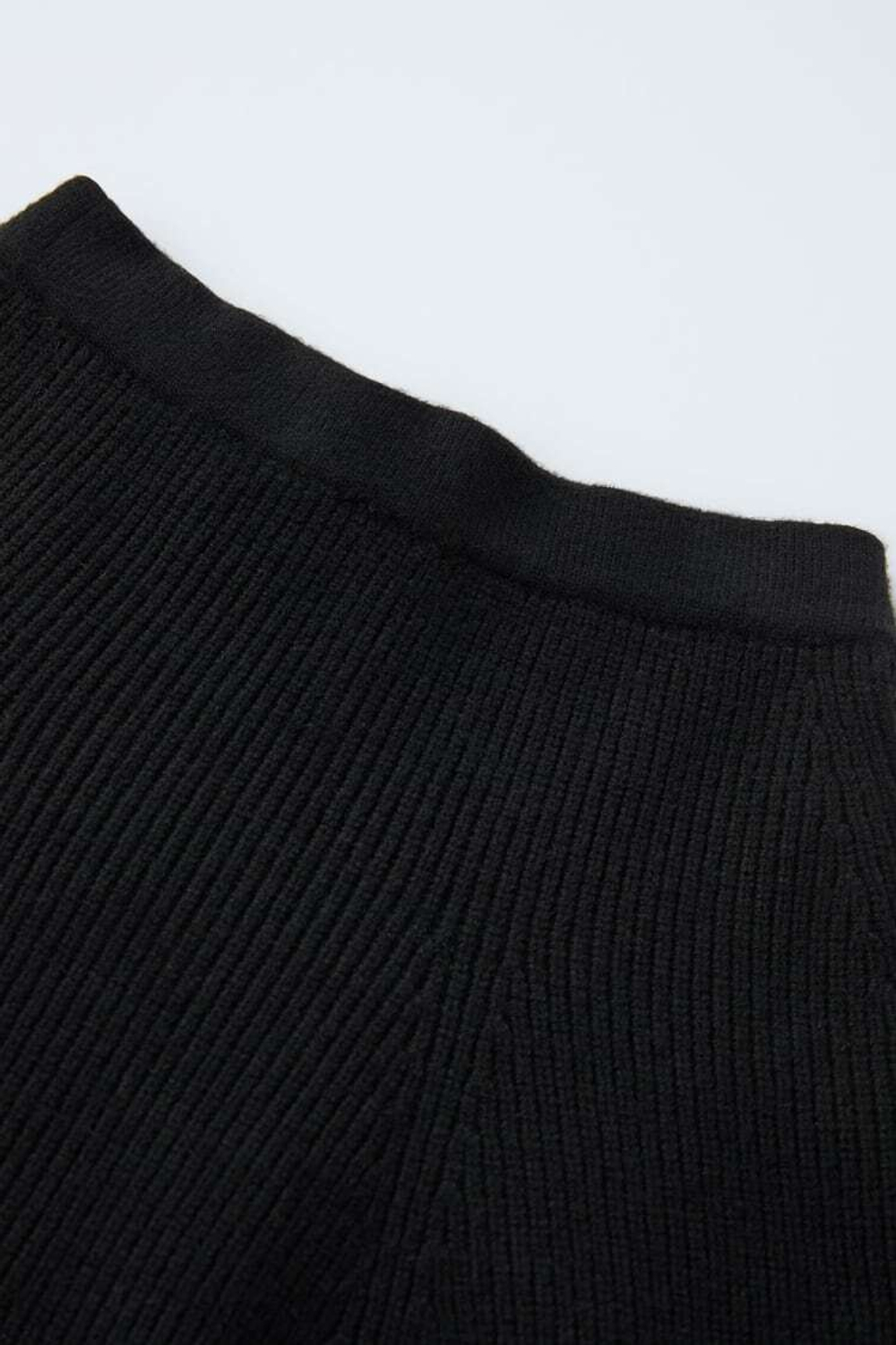 ZARA ТРИКОТАЖНАЯ ЮБКА, ЧЕРНЫЙ
