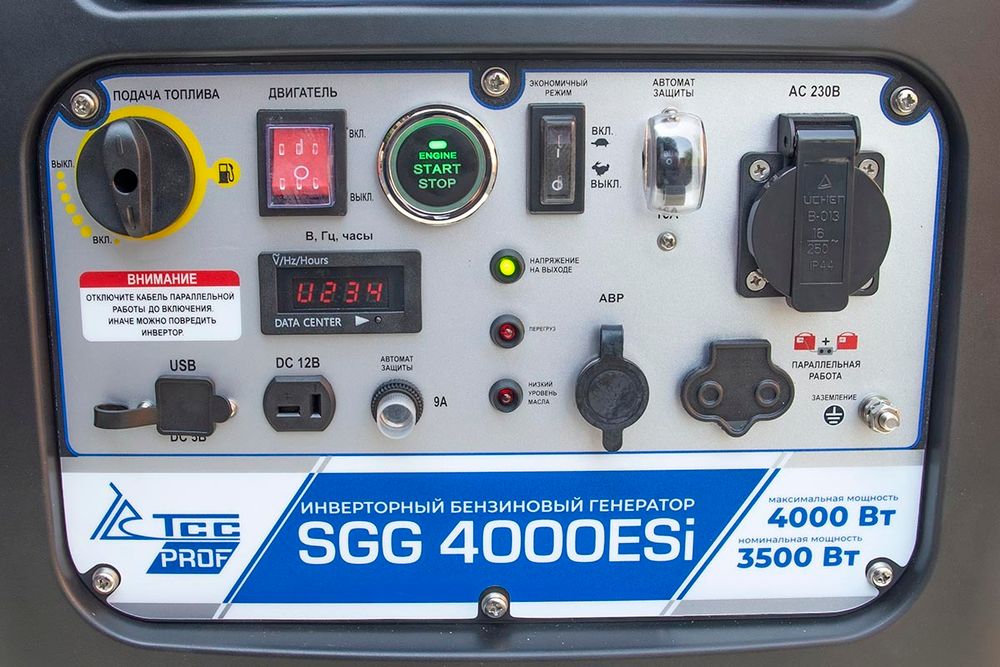 Бензогенератор инверторный ТСС SGG 4000ESi - [3.5 кВт / 220В] с блоком АВР