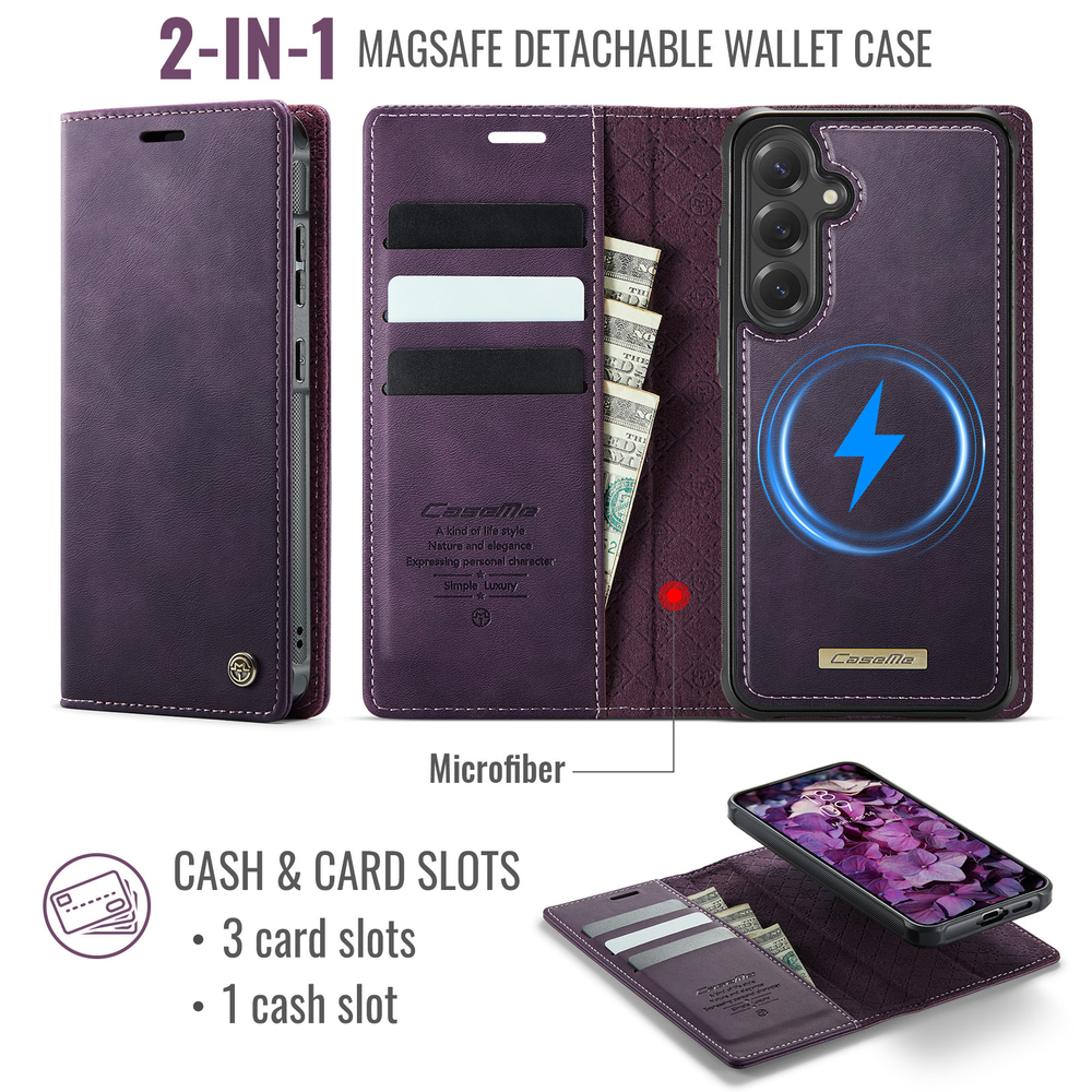 Чехол-кошелек CaseMe 2 in 1 MagSafe Samsung Galaxy S25