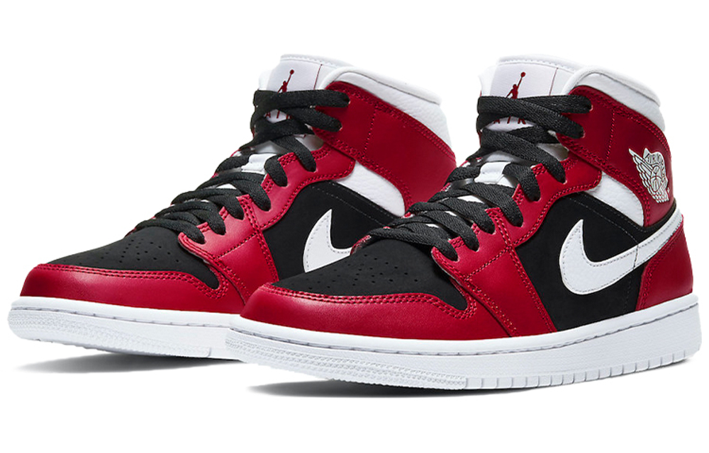 Jordan 1 Mid Gym Red Black Women's