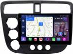 Магнитола для Honda Civic 7 2001-2005 левый руль - FarCar S500-TS10 монитор 9.5" QLED на Android 14, Быстрая, CarPlay, 4G SIM-слот