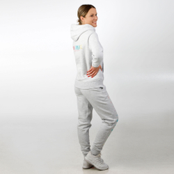 Женские теннисные брюки Quiet Please Rainbow Training Pants Women - Grey, Turquoise