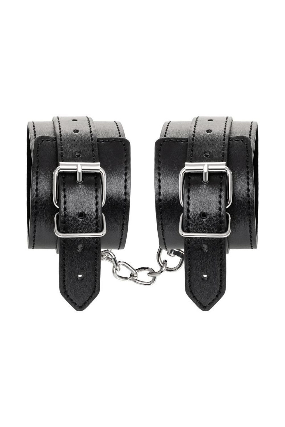 Черные оковы Anonymo из искусственной кожи (Цвет: черный)