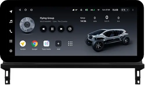Магнитола для Toyota bZ4X - Teyes LUX ONE ROUND монитор 12.3", Android 10, Быстрая, CarPlay, 4G SIM-слот