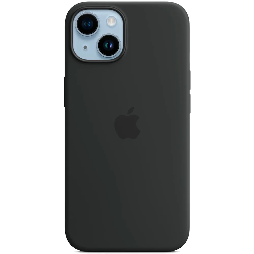 Силиконовый чехол с поддержкой MagSafe Apple Silicone Case для iPhone 14, Midnight (Темная ночь)