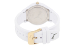 PUMA Wrist Watch Quartz Movement Silicone Strap Silver Dial Women"s Watch 50m Water Resistant