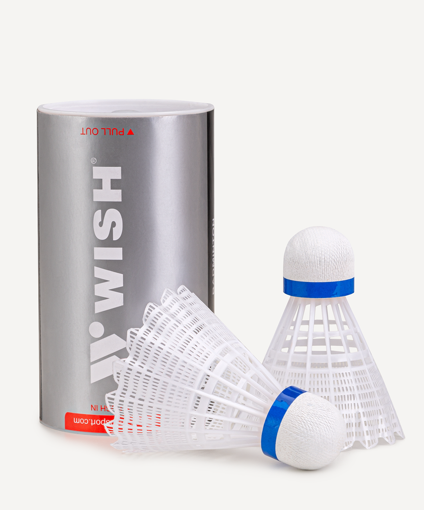 Набор для бадминтона WISH Fusiontec 799K, 2 ракетки, 2 волана, синий/оранжевый