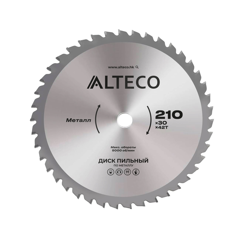 Диск пильный по металлу ALTECO 210x30x42T