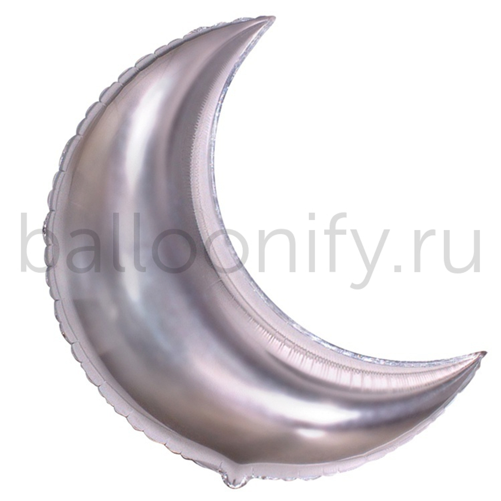 Фольгированная фигура, Месяц 36"/91СМ Металлик Silver/FM