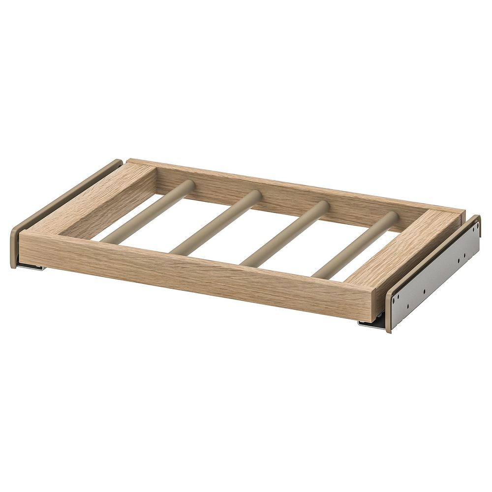 IKEA KOMPLEMENT  (ИКЕА КОМПЛЕМЕНТ)  -  Выдвижная брючница - имитация дуба, окрашенного в белый цвет 50x35 см
