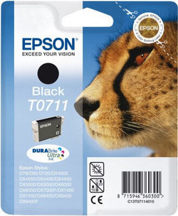 Epson Cheetah T071 DURABrite Ultra ink cartridge струйный картридж 1 шт Подлинный Черный C13T07114010