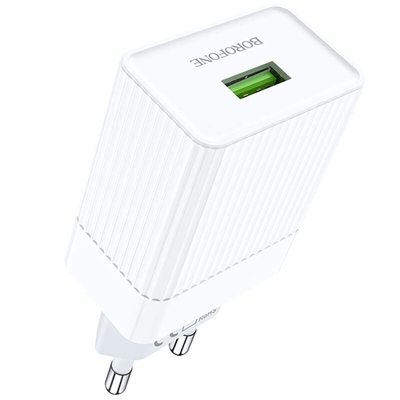 Зарядное устройство Borofone BA47A 18W QC3.0 3A USB White