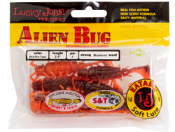 Виброхвосты съедобные LJ Pro Series ALIEN BUG 2,5in (6,35 см), цв. T48, 7 шт.