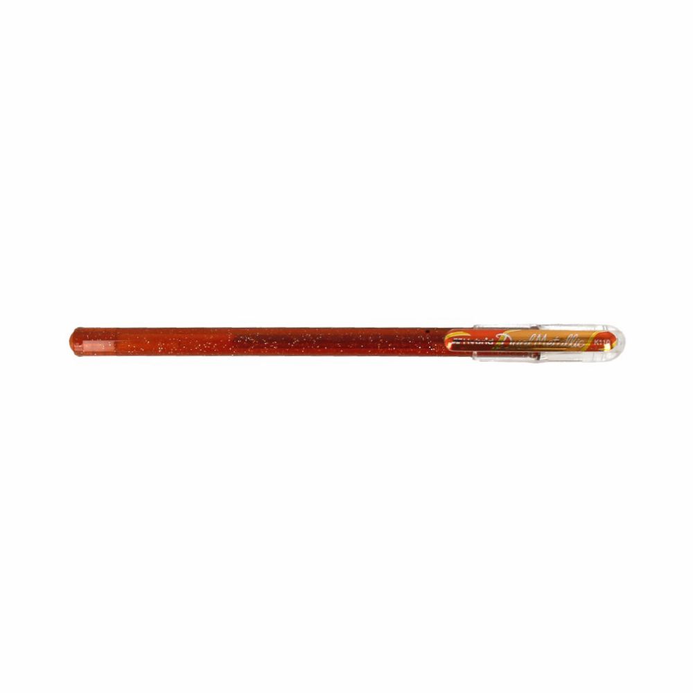 Ручка гелевая Pentel Hybrid Dual Metallic, 1 мм, K110-DFX оранжевый, желтый Ручка гелевая Pentel Hybrid Dual Metallic, 1 мм, K110-DFX оранжевый, желтый