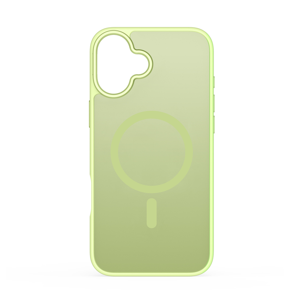 Матовый чехол светло-зеленого цвета (Lime Green) с MagSafe для iPhone 16, серия Yind Series от Dux Ducis