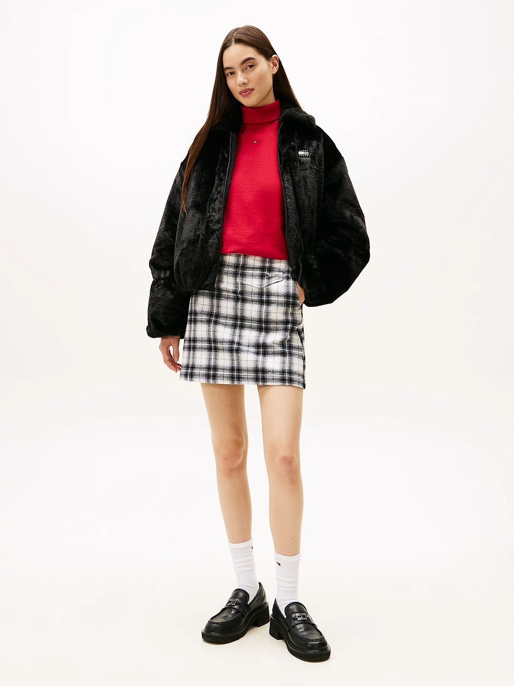 Куртка утепленная женская TOMMY JEANS TJW FAUX FUR BOMBER
