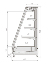 Витрина холодильная BRANDFORD Ikar Slim SQ