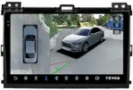 Магнитола для Toyota Land Cruiser Prado 120, Lexus GX470 (экран климата внизу) - Teyes CC3-2K-360 на Android 10, Быстрая, 2K QLED, CarPlay, 4G SIM-слот, 4 камеры в комплекте