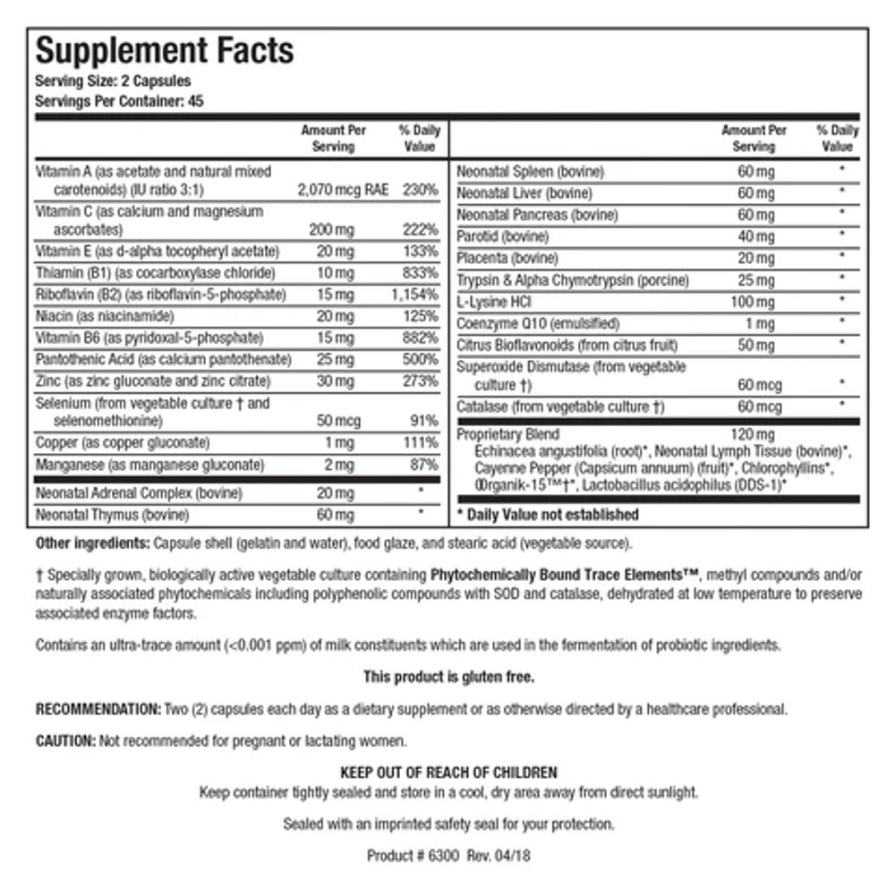 Bio-Immunozyme Forte™ 180 Capsules