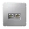 Розетка компьютерная RJ45 + RJ45, кат. Systeme Electric ArtGallery Алюминий GAL000388
