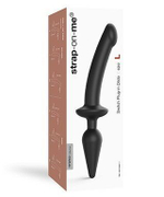 Черный двусторонний фаллоимитатор Strap-On-Me Dildo Plug-In Switch size L (Цвет: черный)