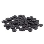 Пуговицы 4 прокола 28L=18 мм, (blk-200 (черный)) CN, 72 шт