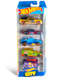 Набор машинок Хот Вилс JBJ75 City 5-Pack | Hot Wheels 5-Pack 1:64 | коллекционный набор из 5 машинок  1:64 3+