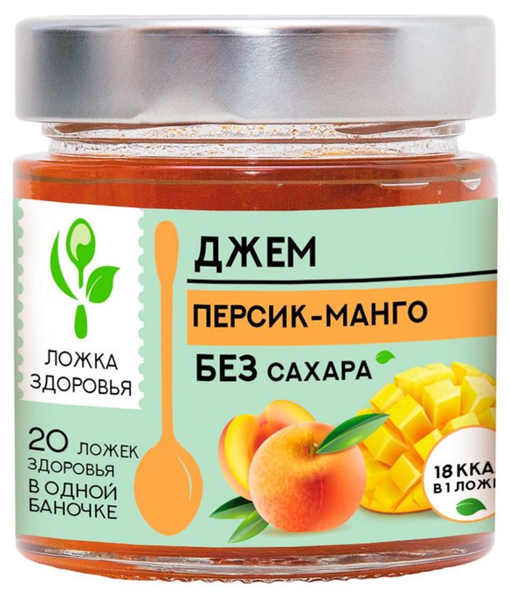 Джем персик-манго без сахара ложка здоровья 200гр