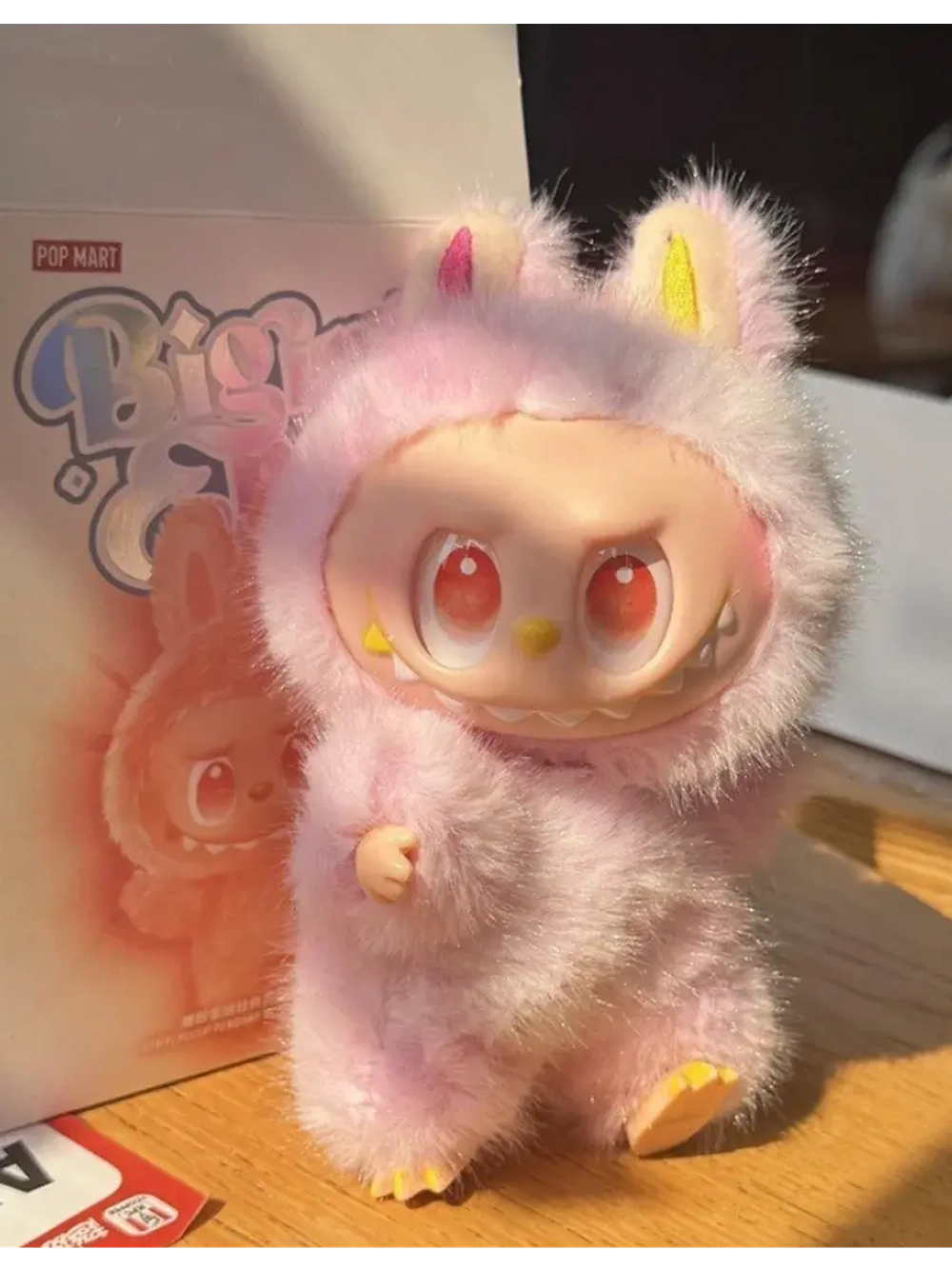 Мягкая игрушка Лабубу желто-розовый