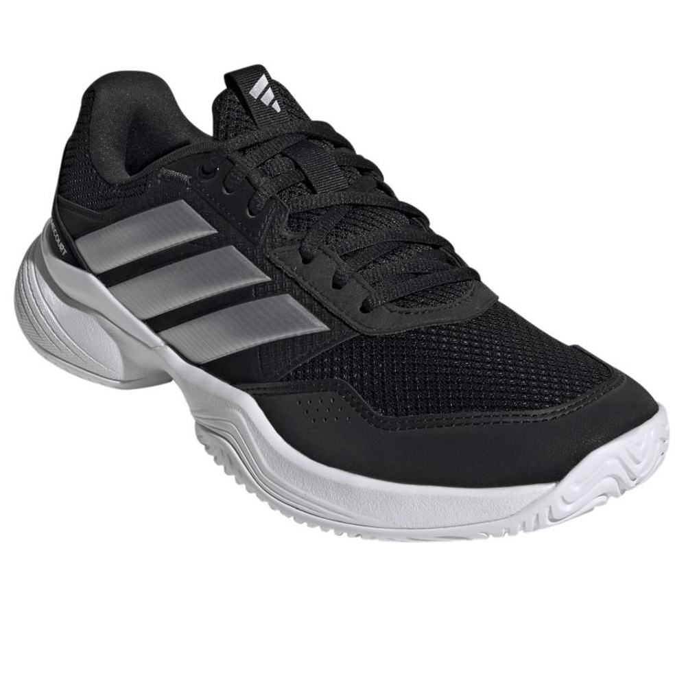 Женские теннисные кроссовки Adidas GameCourt 3 W — core black/silver metallic/cloud white