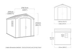 Пластиковый хозблок Keter Factor 8x8