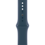 Умные часы Apple Watch Series 9 GPS, 41mm, Aluminium Case with Sport Band M/L, Silver/Storm Blue (Серебристый/Штормовой синий)