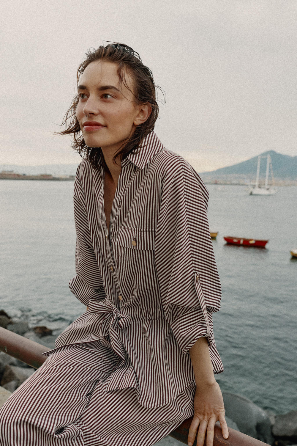 РУБАШКА САФАРИ В ПОЛОСКУ — ZARA