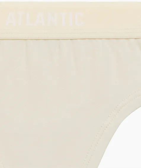 Женские трусы стринги (3шт) Atlantic 3CLP-013, хлопок, бежевый + ванильный + светло-голубой