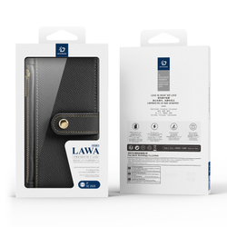 Чехол кошелек с MagSafe из TPU кожи от Dux Ducis для iPhone 16e, SE (с 2025-) и 17e, серия Lawa Series Case