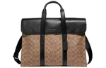 COACH Metropolitan Coated Canvas Portable One Shoulder Crossbody Flap Briefcase Regular Men"s Brown Black Multicolor