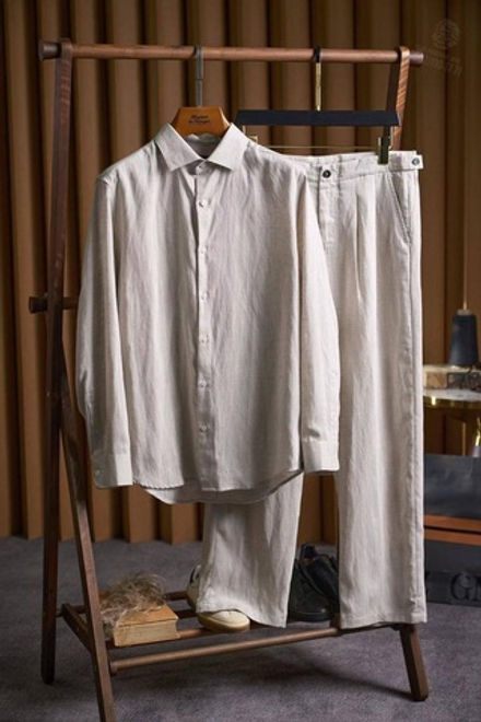 Льняной костюм Zegna