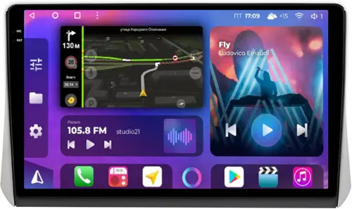 Магнитола для Mitsubishi Xpander, Xpander Cross - FarCar S500-TS10 монитор 10.36" QLED на Android 14, Быстрая, CarPlay, 4G SIM-слот