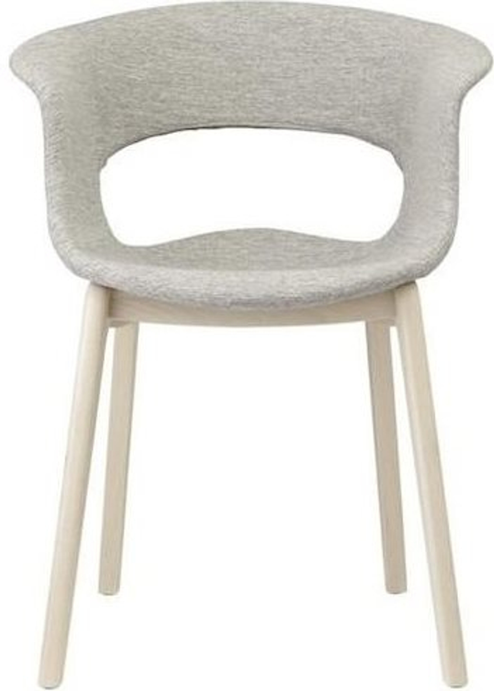 Кресло с обивкой Scab Design Natural Miss B Pop, натуральный бук, светло-серый
