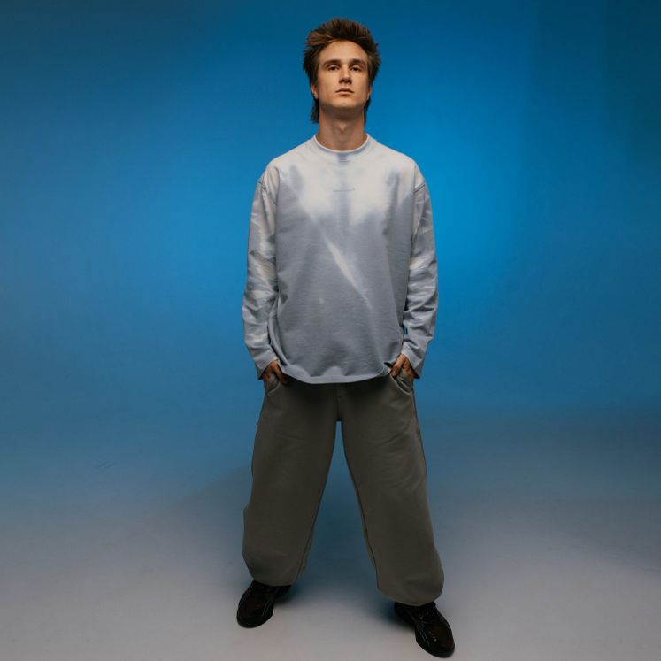Лонгслив UNIFORM Thermo Minilogo, светло-синий/белый