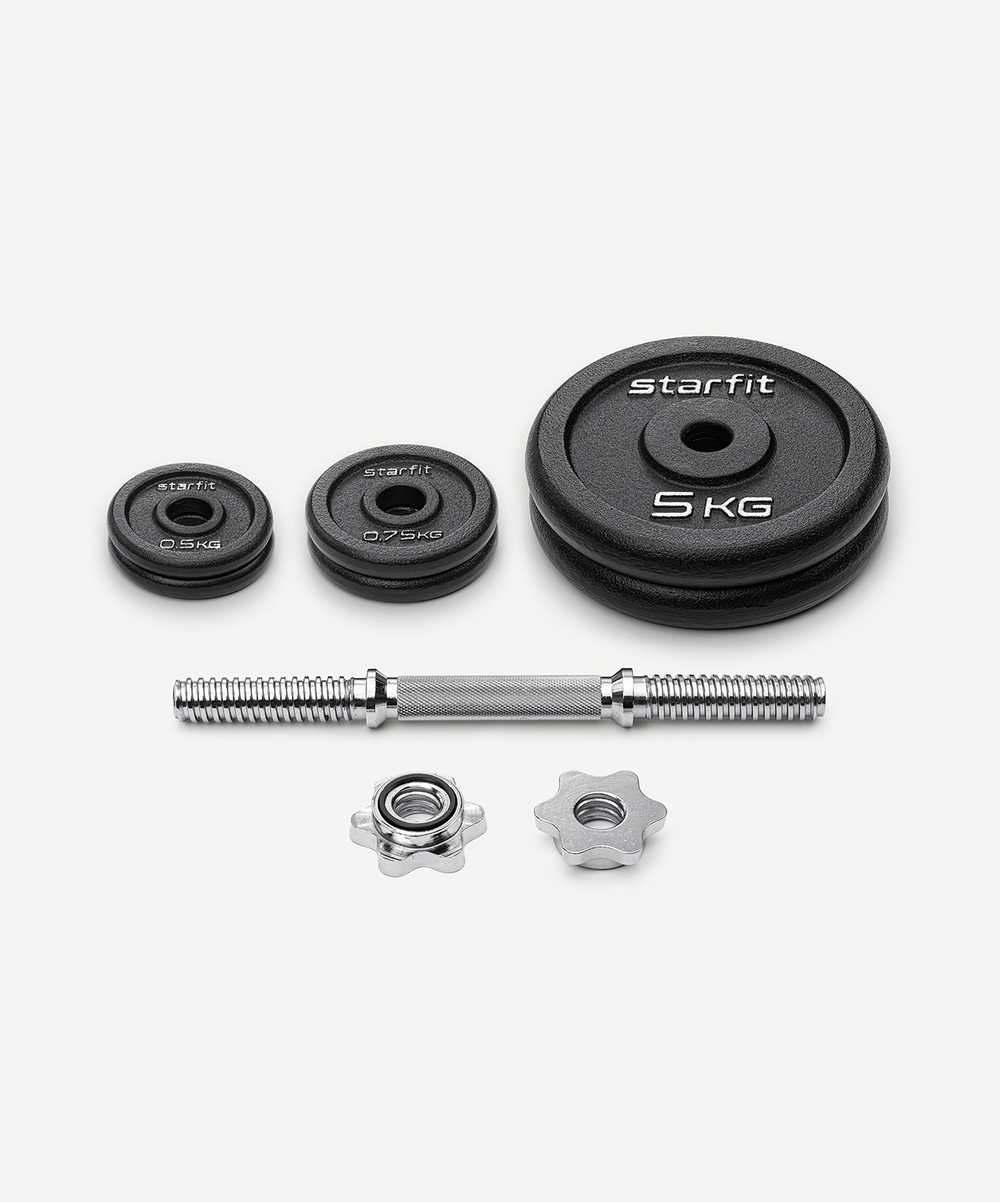 Гантель разборная чугунная в коробке STARFIT DB-715, 14 кг