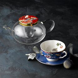Чайная пара 320мл Wedgwood Paeonia синяя