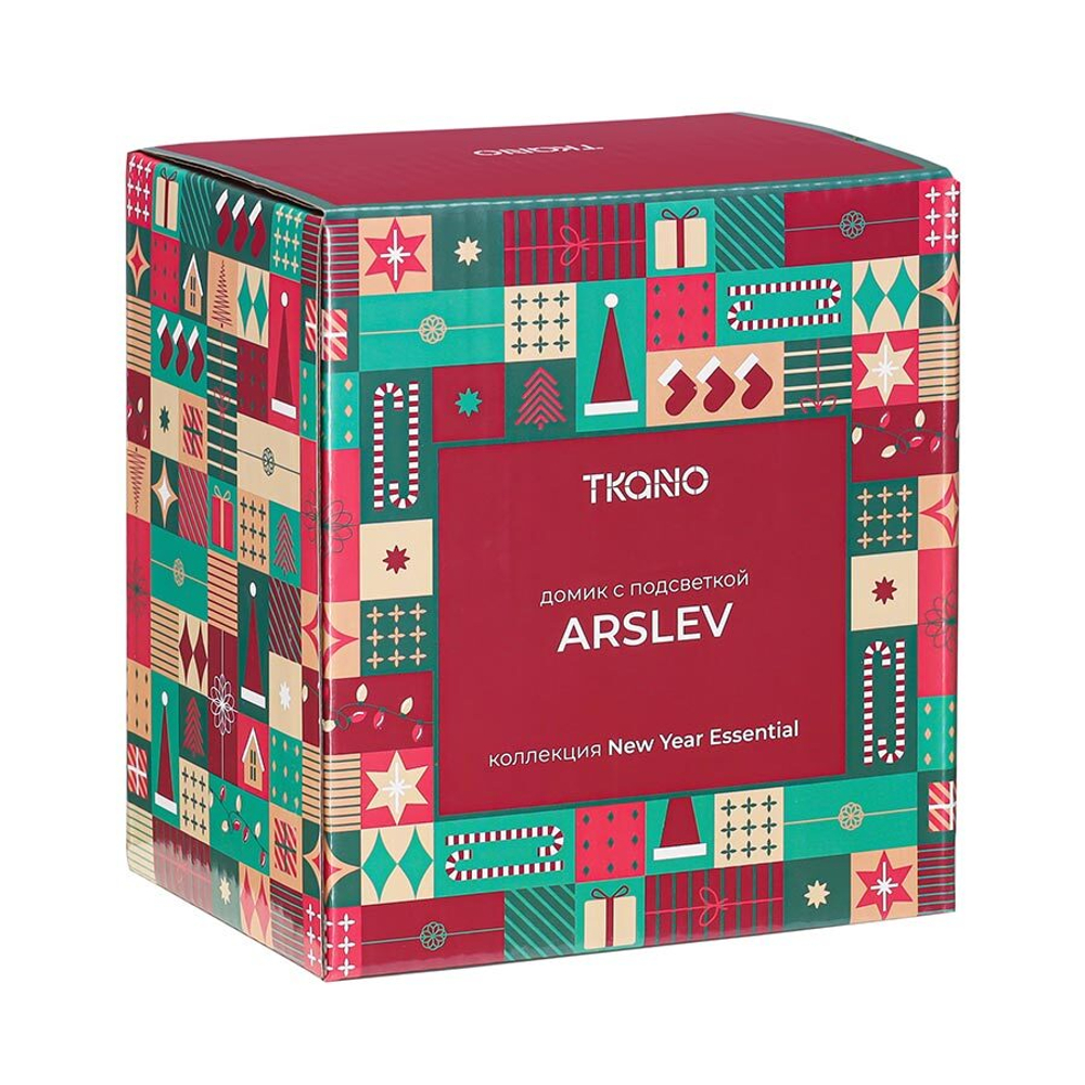Домик с подсветкой arslev из коллекции new year essential, 11 см