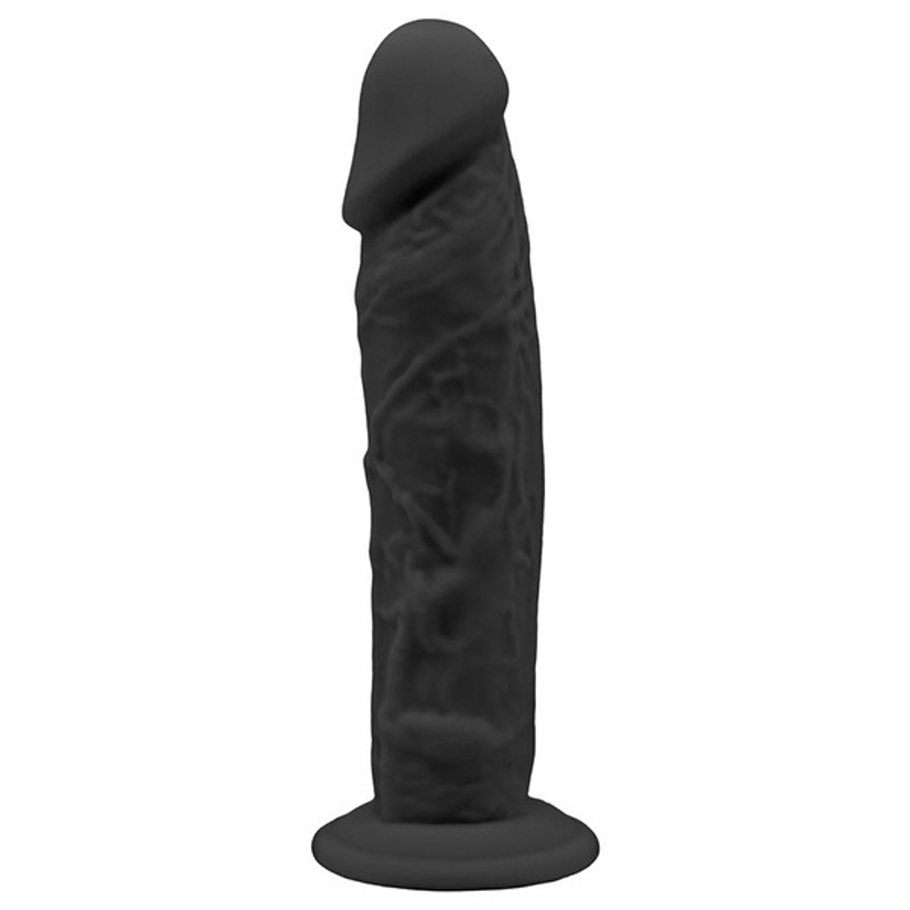 Черный фаллоимитатор 19,7см на присоске SilexD Premium Silicone Dildo Model 2