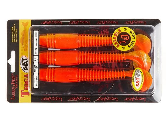 Виброхвосты съедобные LJ Pro Series TIOGA FAT 5.8in (14,7 см), цв. T26, 3 шт.