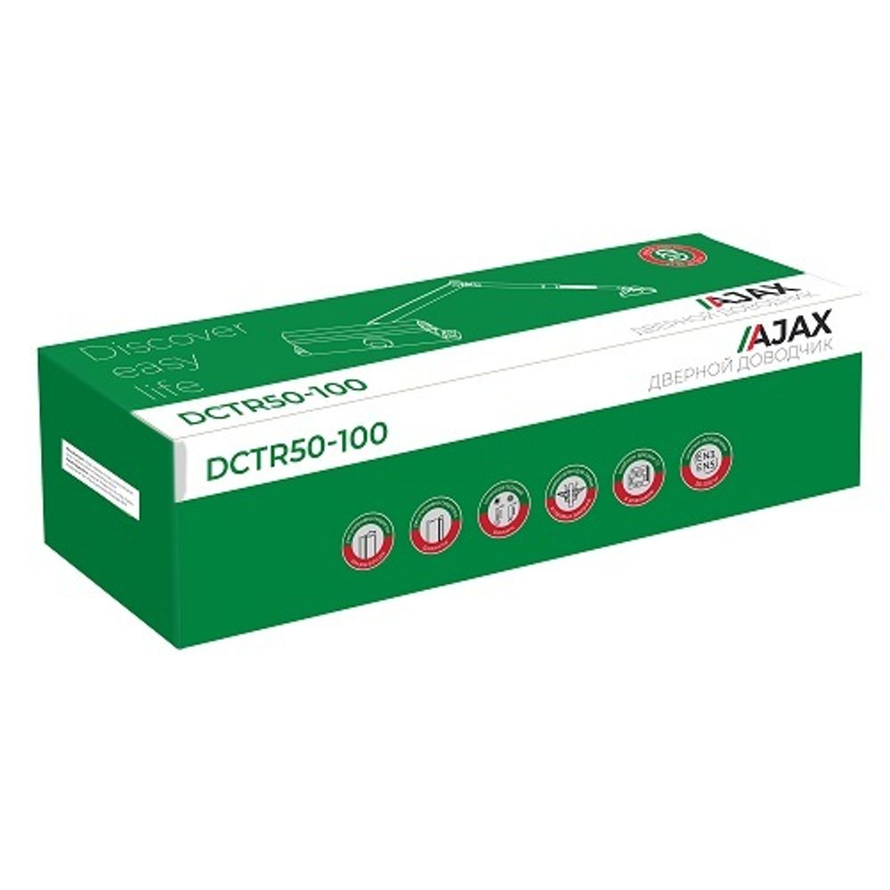 Доводчик дверной AJAX TDR-100 BL 50-100кг (черный) /58825/