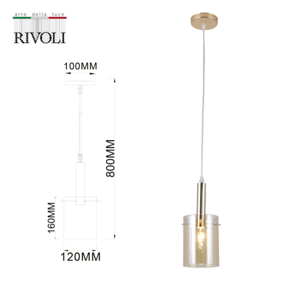 Светильник подвесной (подвес) Rivoli Mandy 9320-201 1 х Е14 40 Вт модерн | Лайт
